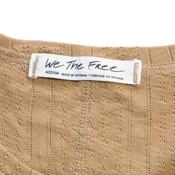 We The Free Tate Pointelle Tunic Women's M Topaz Drapey Relaxed Fit Boho - Picture 5 of 8